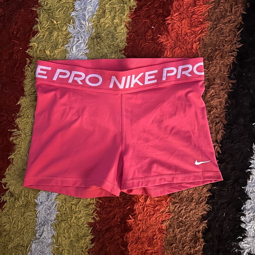 Nike Women's Bright Pink Pro Athletic Shorts